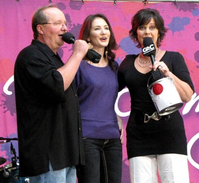 Katie Armiger brings friends to her mall stop in Indianapolis (Castleton Mall)…..GAC’s Nan Kelley and the Top 20 team tape a show at Kate’s mall stop and recruit a new talent…Hall of Famer, JD Cannon, PD WFMS to help with the broadcast.   