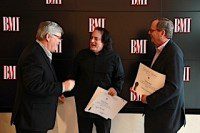 Pictured (L-R): BMI’s Phil Graham, Charlie Feldman and Tommy James.