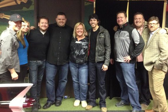 Bigger Picture Group newcomer, Chris Janson, visited Nashville’s WSIX radio station in promotion of his single, “Better I Don’t.” Pictured (L-R):  BPG's Jay Bradley, Kim Trosdahl, Allen Mitchell, Michael Bryan (WSIX PD), Robin Rhodes (After MidNite), Chris Janson, Matt Corbin (BPG), EJ Bernas, Michael Powers