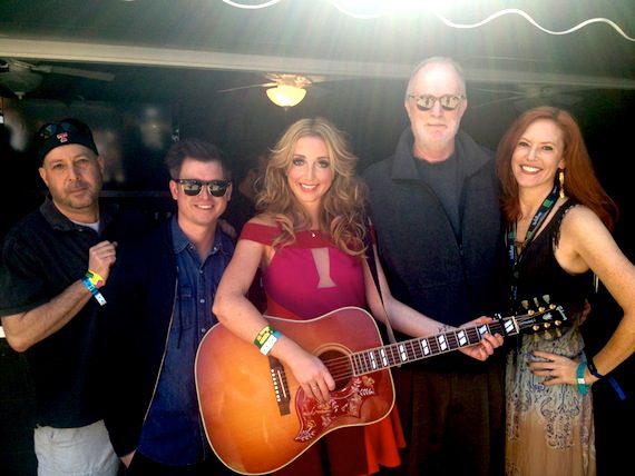 (L-R): Mark Robinson, VP Business Affairs, WMN; Justin Luffman, VP Brand Management, WMN; Ashley Monroe; John Grady, Manager, Crush Management; and Tree Paine, SVP Publicity, WMN