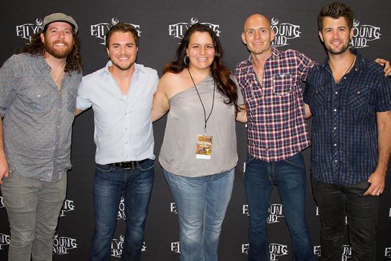 KZPK MD Brook Stephens met up with the boys of the Eli Young Band before they played their No. 33 single “Drunk Last Night” during Minneapolis leg of the ‘No Shoes Nation Tour’ at Target Field. Pictured (L to R): EYB’s James Young, Mike Eli, Brook Stephens, EYB’s Jon Jones and Chris Thompson.