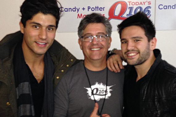 Dan + Shay recently visited WWQM on a Midwest-Northeast promo tour in promotion of the No. 55 Warner Bros. single, “19 You+Me.” Pictured (L-R): Dan Smyers, Fletcher Keyes (PD), Shay Mooney