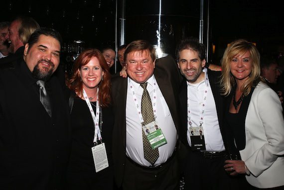 Pictured (left to right): SESAC’s Tim Fink, producer Laura Huie, AristoMedia’s Jeff Walker, DigSin’s Jay Frank and SESAC’s Ellen Truley. 