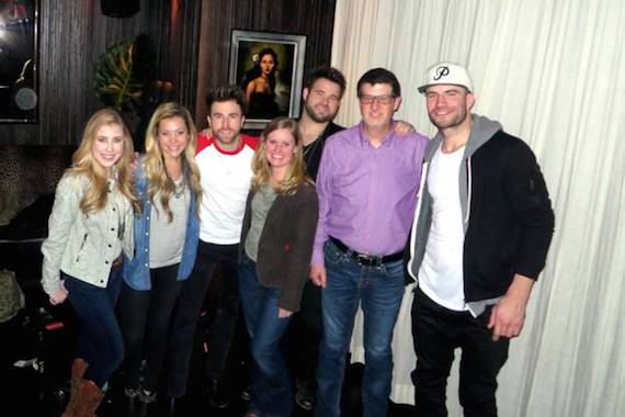 Pictured (L-R): Maddie & Tae, Colton Swon, WUSN MD Marci Braun, Zach Swon, WUSN PD Jeff Kapugi, Sam Hunt