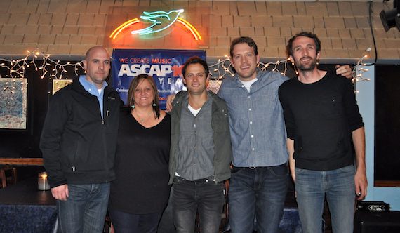 Pictured (L-R): ASCAP's Robert Filhart, Marla Cannon-Goodman, Aaron Eshuis, Matt Jenkins and Josh Jenkins. Photo: ASCAP's Alison Toczylowski. 