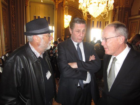 Songwriter Roger Cook, NSAI Executive Director Bart Herbison and Tennessee Senator Lamar Alexander.