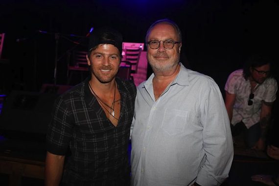 MCA Nashville's Kip Moore, UMG Nashville Chairman and CEO Mike Dungan. Photo: Alan Poizner 