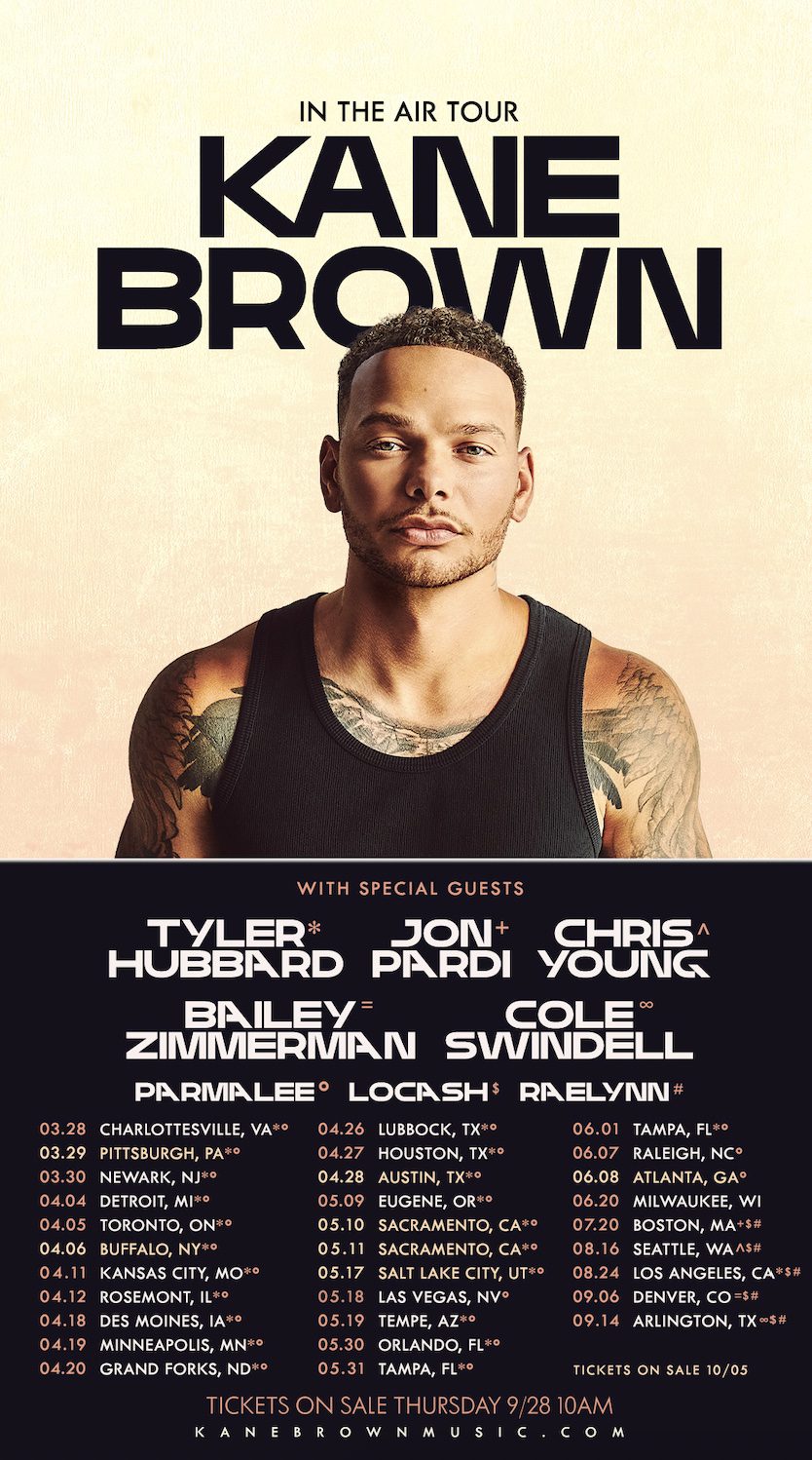 is kane brown on tour right now