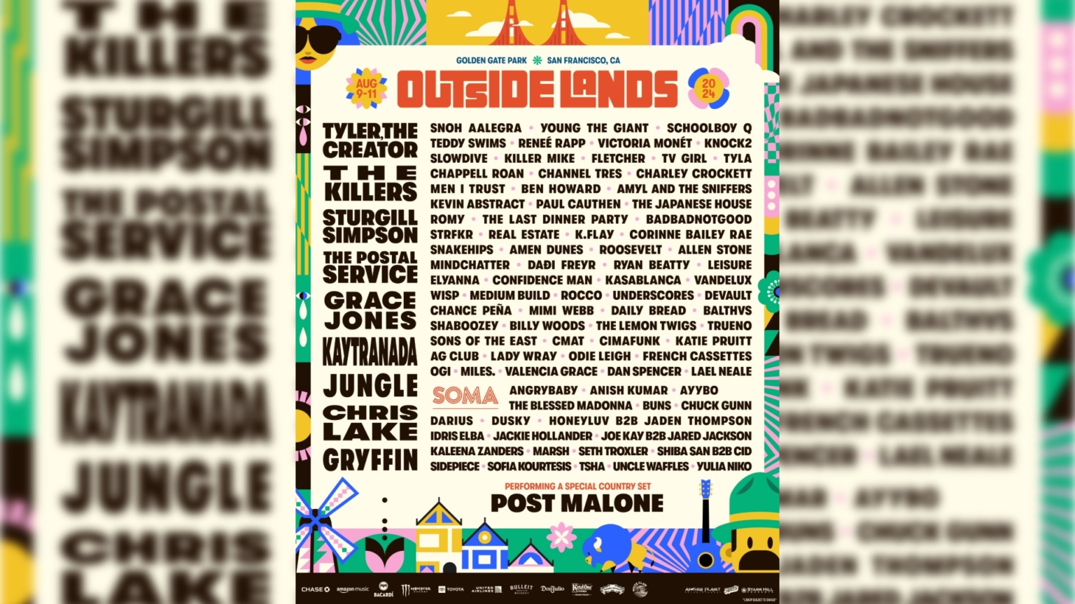 Sturgill Simpson, Post Malone & More Among Outside Lands Festival 2024